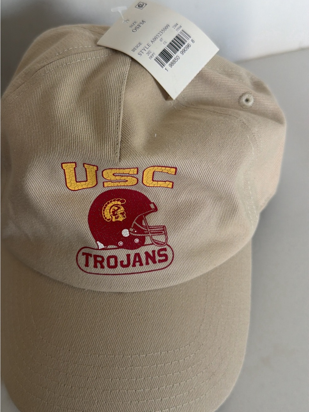 USC Trojans Dad Hat Unisex Adjustable Cap Beige One Size Fits Most